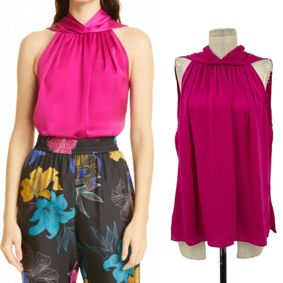 Kobi Halperin Felina Blouse in‎ Fuchsia Pink Size XL - Picture 1 of 11